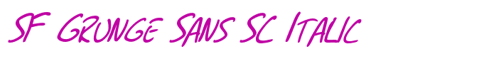 SF Grunge Sans SC Italic